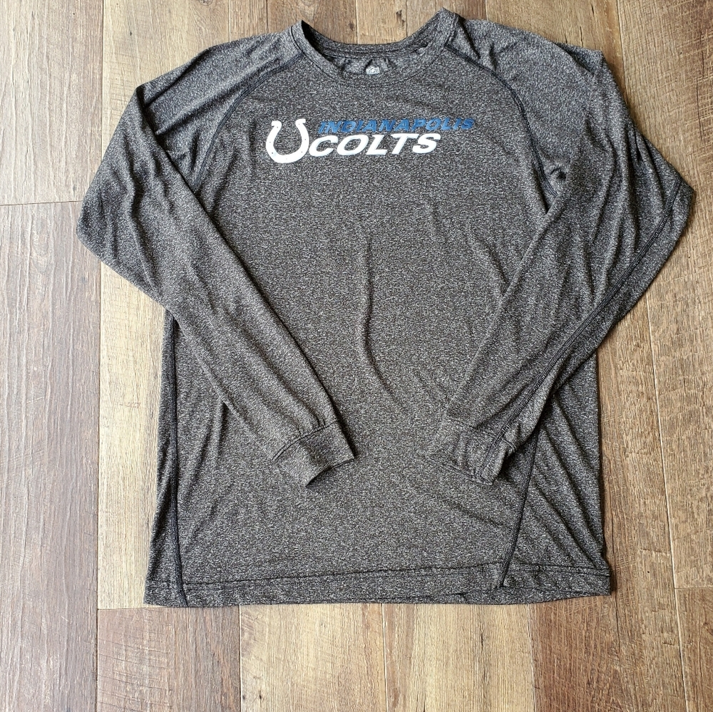 Indianapolis Colts Football NFL Long Sleeve Gray Crew Neck Women's Shirt Size XL